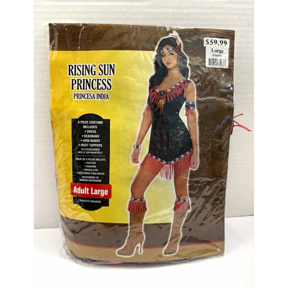 Amscan Rising Sun Princess Costume Set Women Large Black 842172 Halloween